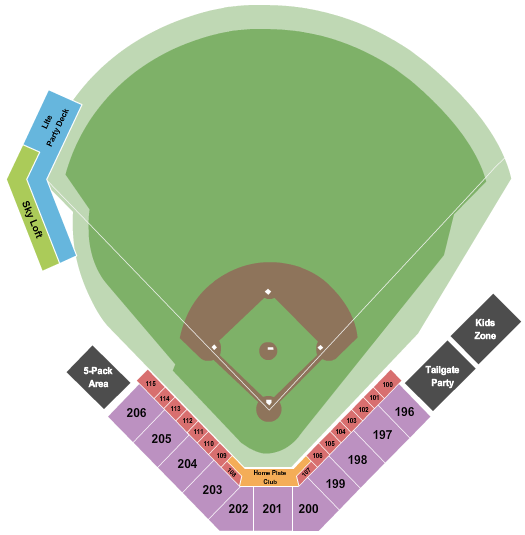 C.O. Brown Stadium Seating Chart: Baseball