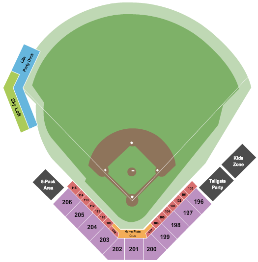 C.O. Brown Stadium Map