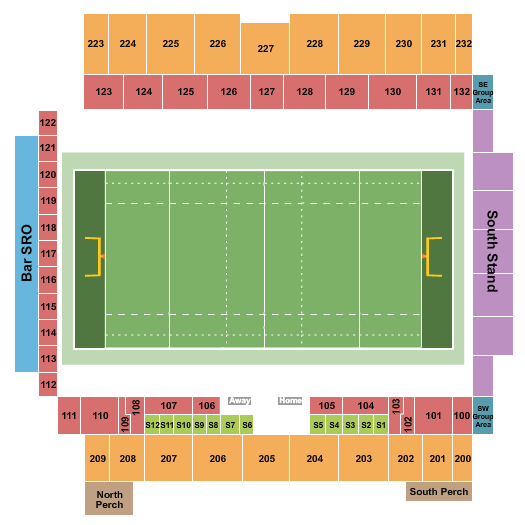 CPKC Stadium Seating Chart: Rugby