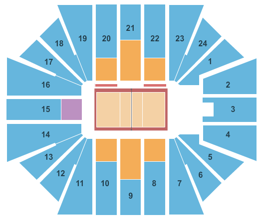 CU Events Center Seating Chart: Volleyball