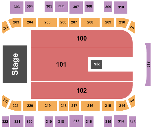 Cabarrus Arena Seating Chart: Endstage-2