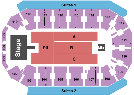 Cable Dahmer Arena Seating Chart: Endstage GA Pit/Catw