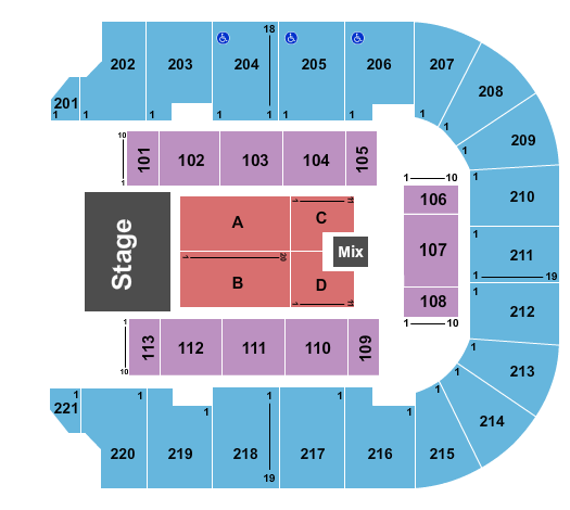 Cadence Bank Arena Seating Chart: Endstage 4