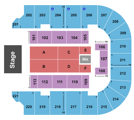 Cadence Bank Arena Seating Chart: Endstage 5
