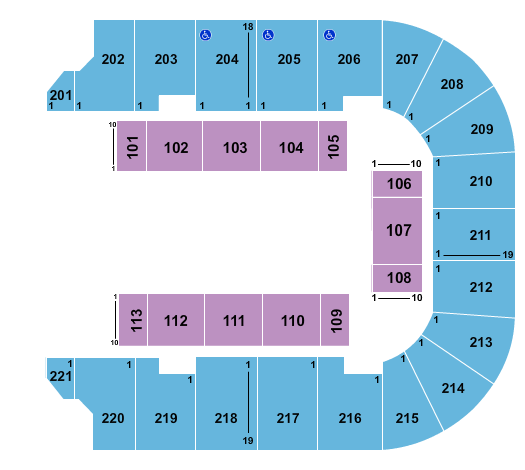 Cadence Bank Arena Seating Chart: Open Floor