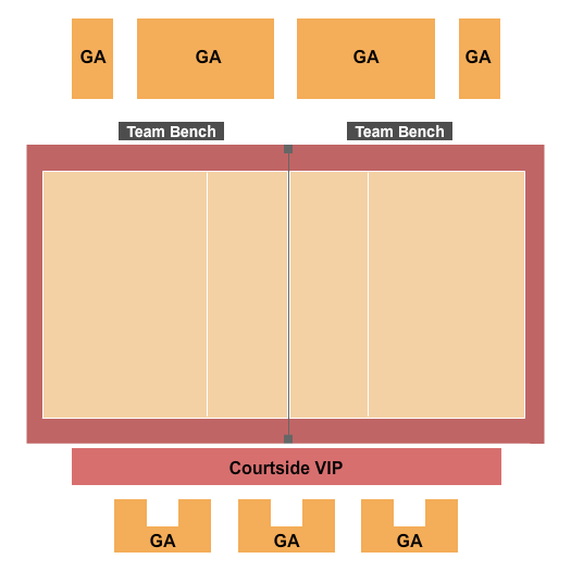 Cadet East Gym Seating Chart: Volleyball