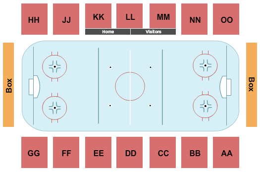 Cadet Ice Arena Seating Chart: Hockey