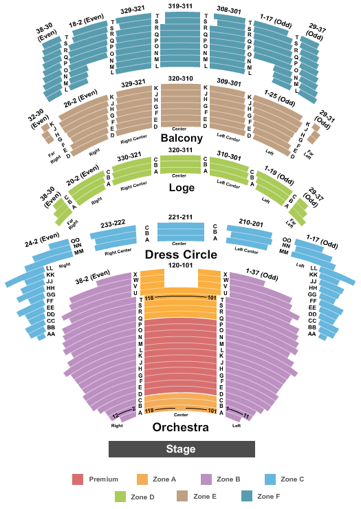 Palace Theater Columbus Seating Chart