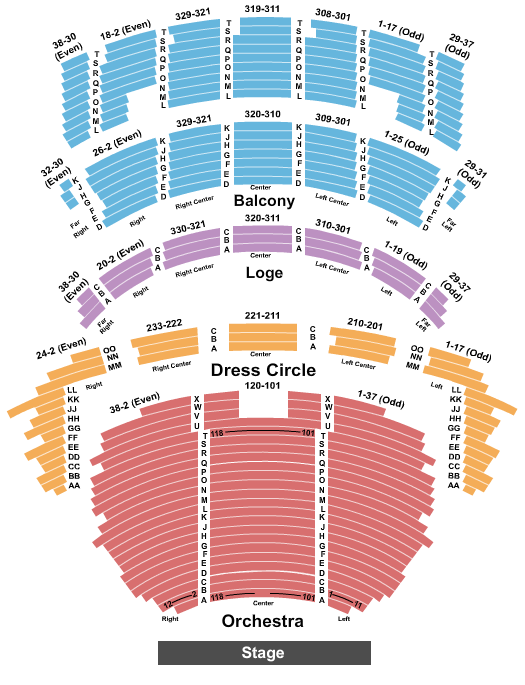 Cadillac Palace Seating Chart: Endstage
