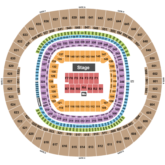 Caesars Superdome Seating Chart: Essence Festival