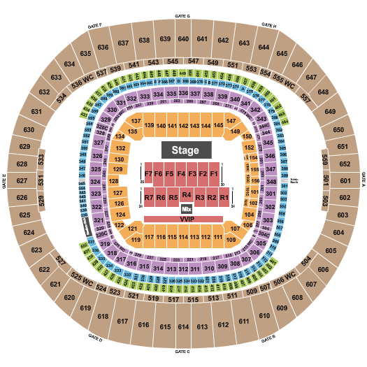 Caesars Superdome Seating Chart: Essence Festival