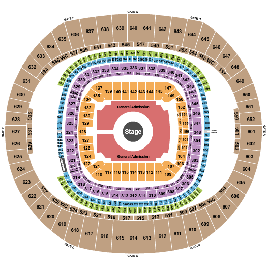 Caesars Superdome Seating Chart: Kanye West