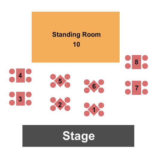 Cafe 11 Seating Chart: GA/Tables 6