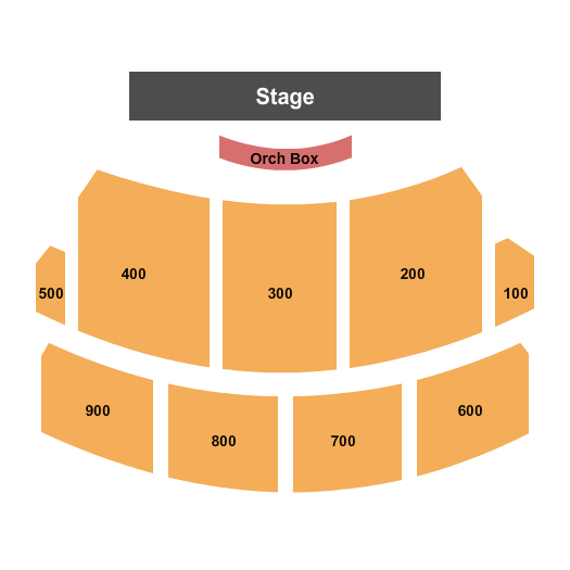 Cahn Auditorium Seating Chart: End Stage