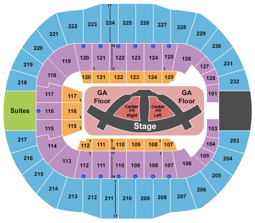Carrie Underwood Msg Seating Chart