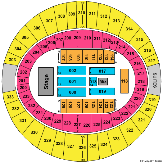 Cajundome Seating Chart