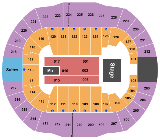 Cajundome Seating Chart: Endstage 3