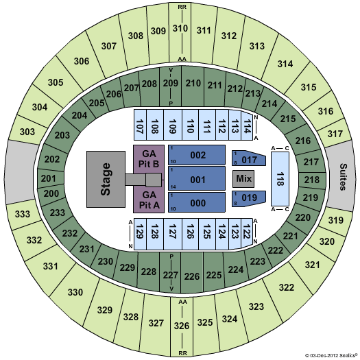 Cajundome Seating Chart