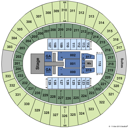 Cajundome Seating Chart
