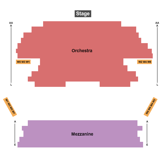 Calderwood Pavilion at Boston Center For The Arts Seating Chart: Orchestra/Mezzanine