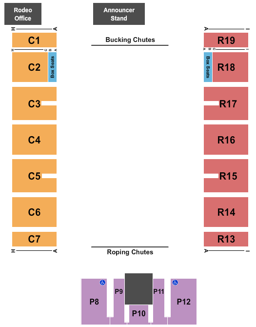 Caldwell Night Rodeo Grounds Map