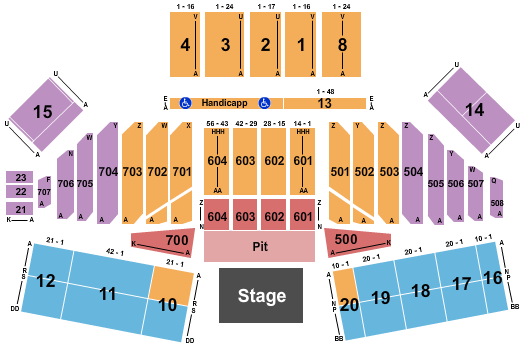 California Mid-state Fair Grounds Seating Chart: Endstage PIT 2