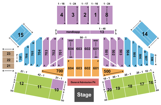 California Mid-state Fair Grounds Seating Chart: Endstage Pit