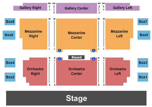 Callaway Auditorium Seating Chart: Endstage