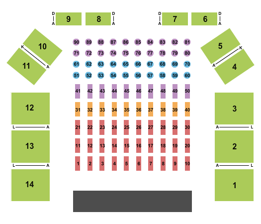 Caloosa Sound Convention Center Seating Chart: Endstage