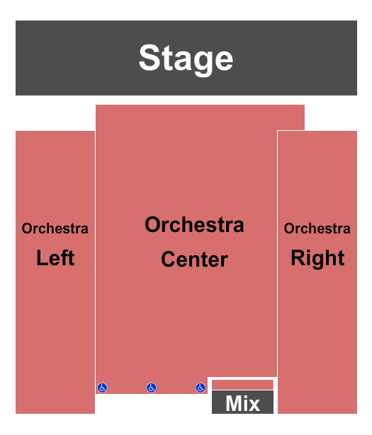 Camelot Theatre - CA Seating Chart: End Stage