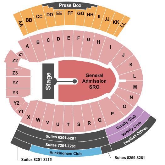 Camp Randall Stadium Seating Chart: Coldplay