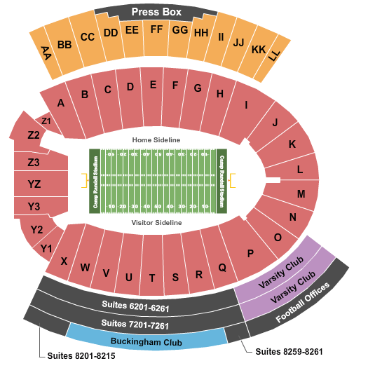 Camp Randall Stadium Seating Chart: Football