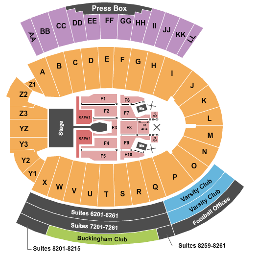 Camp Randall Stadium Seating Chart: Morgan Wallen