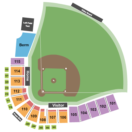 Campanelli Stadium Seating Chart: Baseball