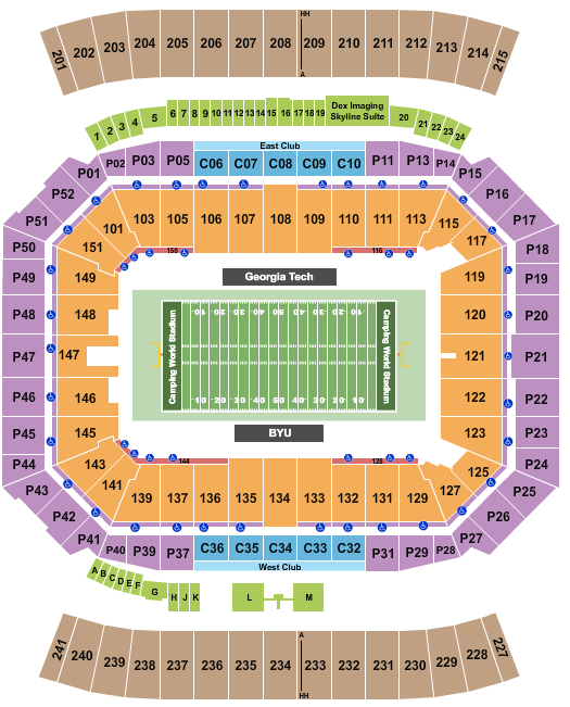 Camping World Stadium Seating Chart: Pop-Tarts Bowl