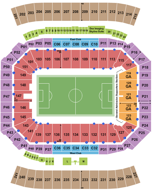 Camping World Stadium Seating Chart: Soccer