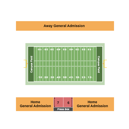 Campus Field Seating Chart: Football 2