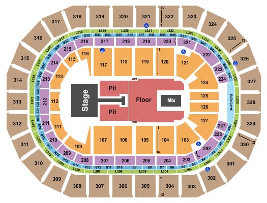 Canada Life Centre Seating Chart: Endstage GA Pit w/ Catwalk