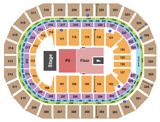 Canada Life Centre Seating Chart: Endstage Pit