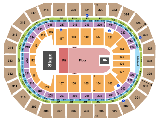 Canada Life Centre Seating Chart: Endstage Reserved Floor & PIT