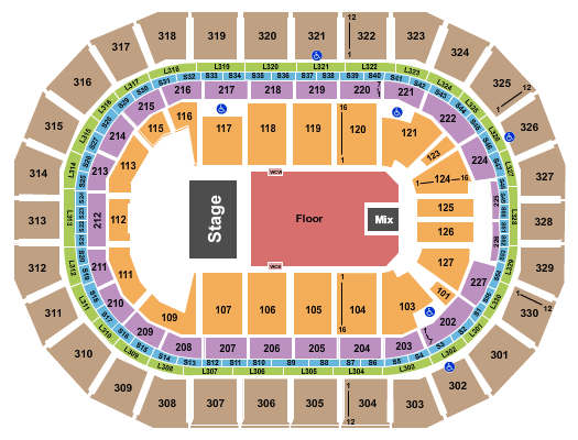 Canada Life Centre Seating Chart: Endstage Reserved