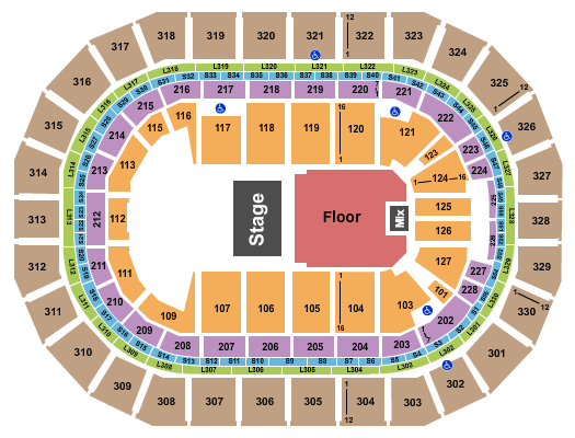 Canada Life Centre Seating Chart: Half House Reserved Floor