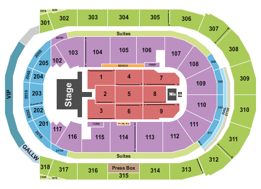 Canada Life Place Seating Chart: Bryan Adams