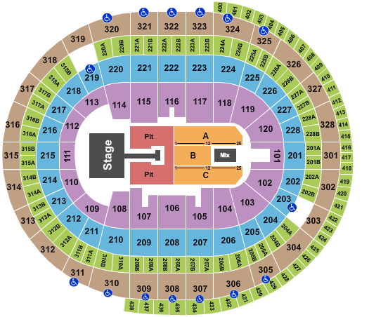 Canadian Tire Centre Seating Chart: Brad Paisley