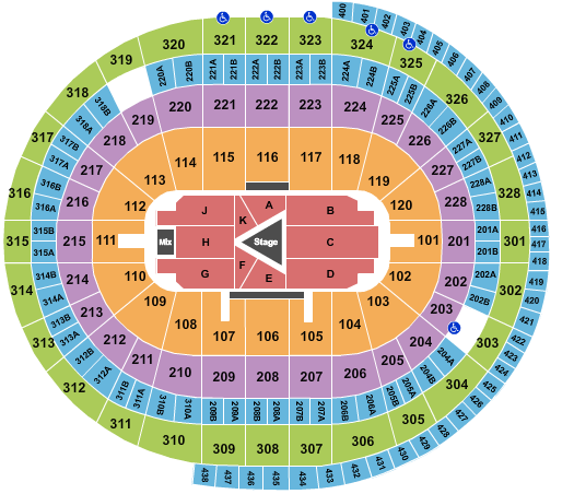 Canadian Tire Centre Seating Chart: Center Stage 2