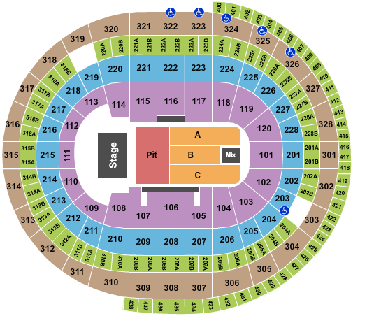 Canadian Tire Centre Seating Chart: Endstage GA Pit