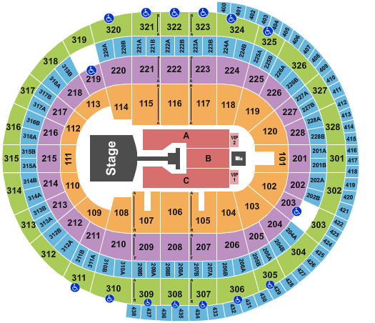 Canadian Tire Centre Seating Chart: Jonas Brothers 1