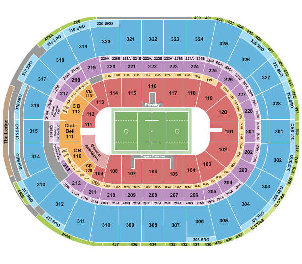 Canadian Tire Centre Seating Chart: Lacrosse