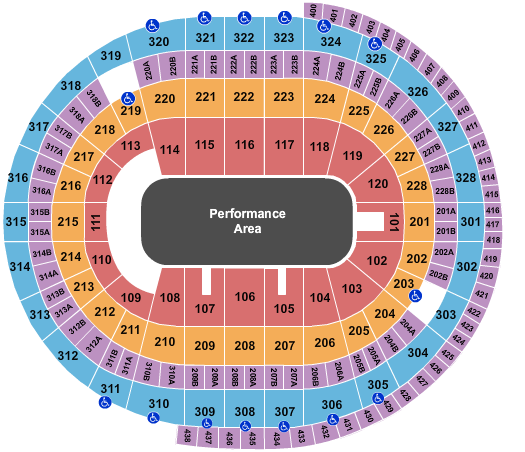 Canadian Tire Centre Seating Chart: Performance Area
