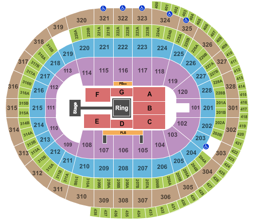 Canadian Tire Centre Seating Chart: WWE-2